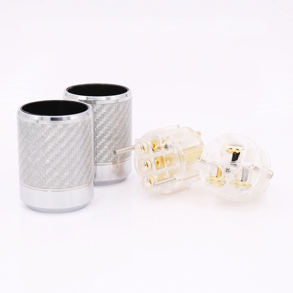 Hi-End Carbon Fiber Gold Plated European standard AC Power Plug IEC Female | Электроника