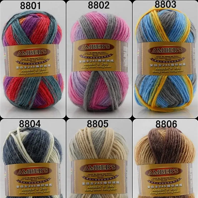 Оптовая продажа 500 г/лот шерстяной свитер с космической краской трикотаж ручная