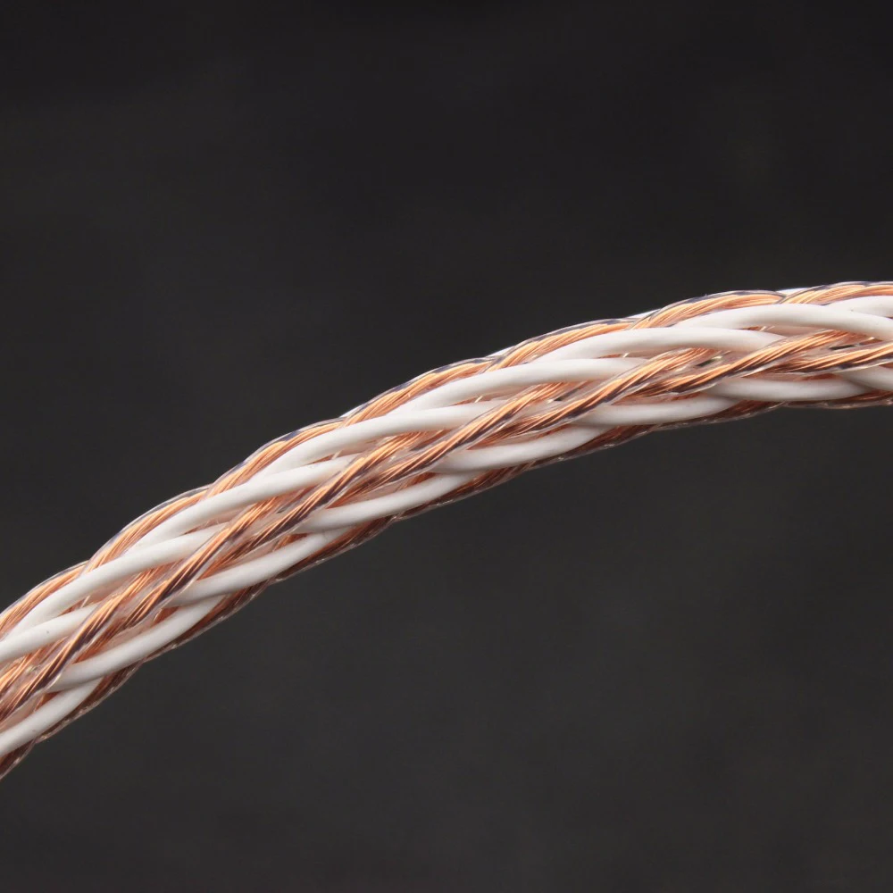 Высококачественный медный провод 8TC PTFE OCC 1 метр для Hi Fi усилителя аудиоколонки 10000