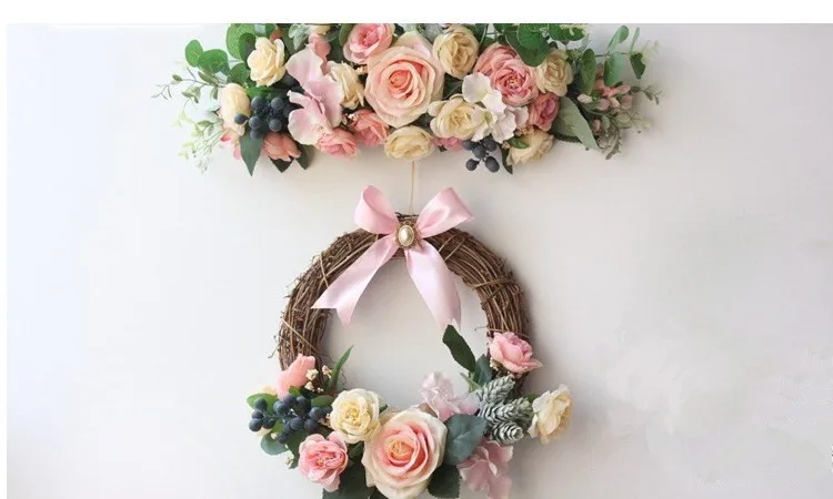 Имитация DIY искусственная Цветочная Гирлянда набор венков гирлянда для двери дома Свадебная вечеринка садовый декор венок порог поддельные цветы