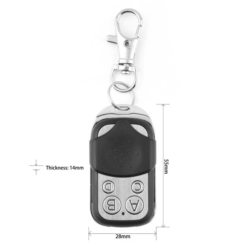 Фото 433 mhz RF Remote Control Copy code cloning Electric gate duplicator Key Fob learning garage door controller included Battery №4