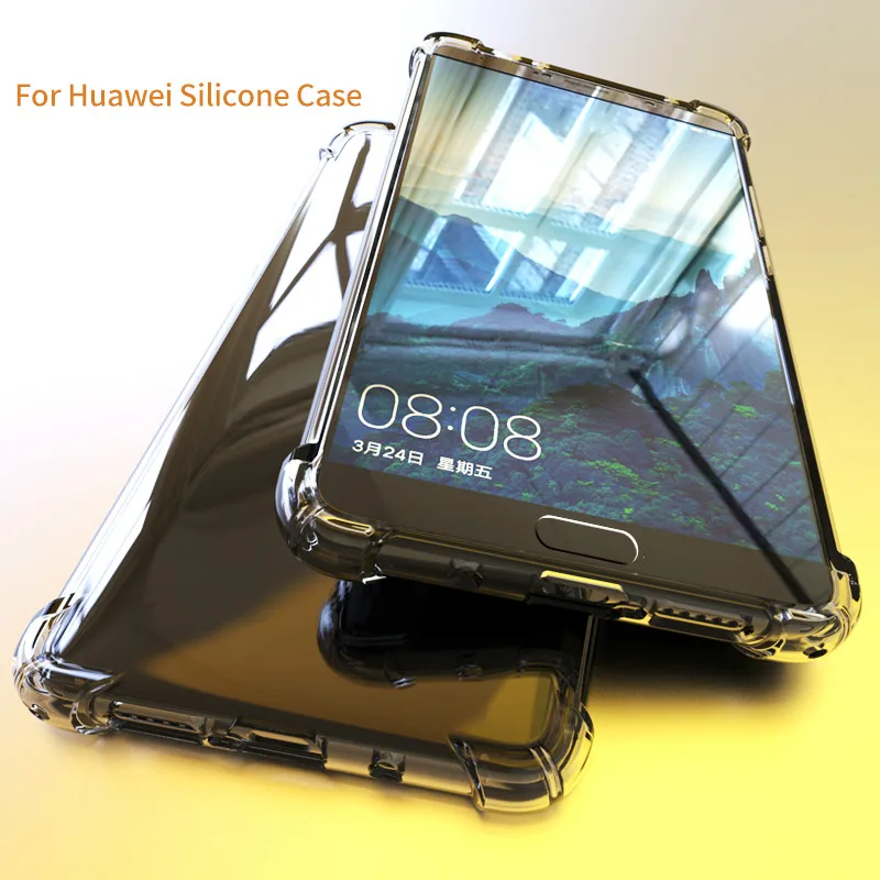 Чехол для Huawei P smart 2019 Mate 9 20 P10 P20 P30 P40 Pro Honor 9A 8X 9X 10 Lite Роскошный прозрачный