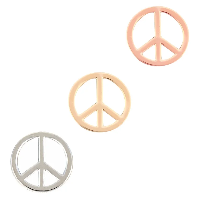 SANSHOOR ювелирное изделие Pave Keys Peace Slide Charms Keeper 10 мм сетчатый Браслет из нержавеющей