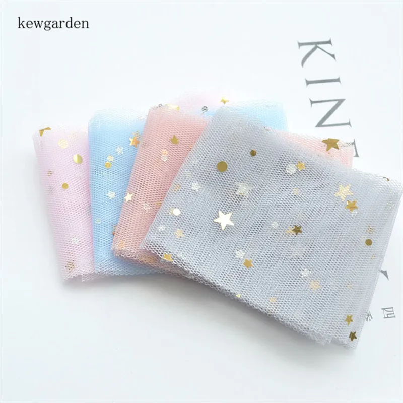 Кружевная марлевая лента Kewgarden 6 см 8 10 Moon Stars ручная изготовленная DIY для волос