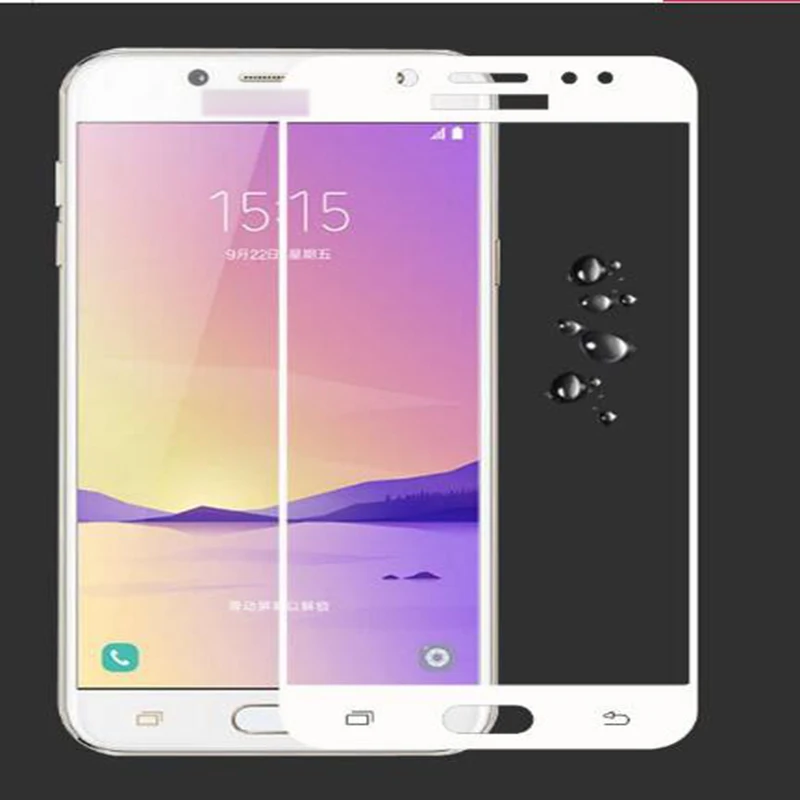 Закаленное стекло для Samsung Galaxy C8 C 8 5 Дюймов Полное покрытие 9H Взрывозащищенная