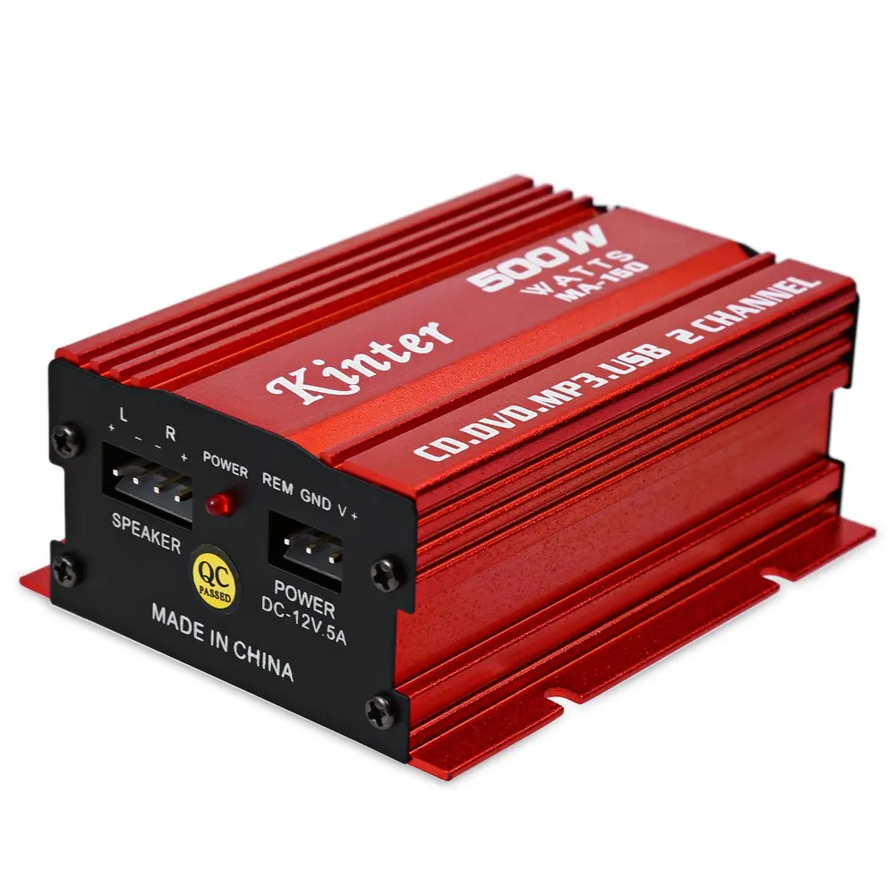 Kinter ма 150 аудио усилитель мини 20 Вт стерео DVD MP3 Динамик авто мотоциклов Мощность Amp