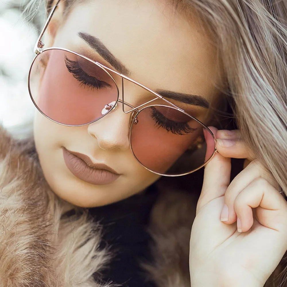 Солнцезащитные очки пилота из металла 46009 мужские и женские в стиле ретро