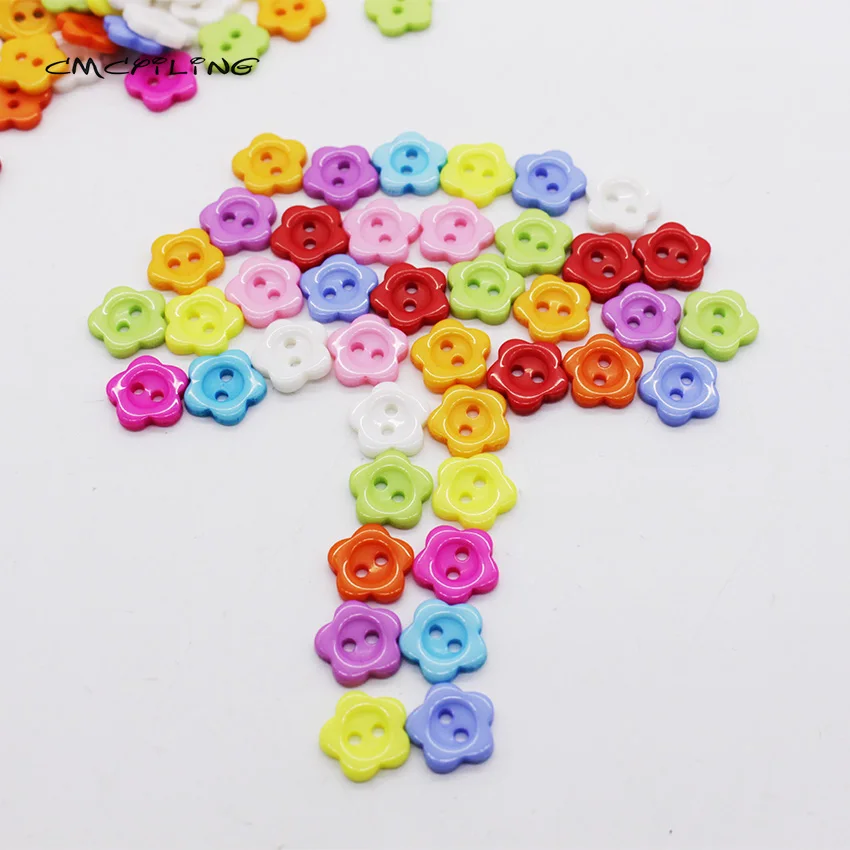 Декоративные пуговицы в форме цветов из смолы Скрапбукинг для рукоделия шитья