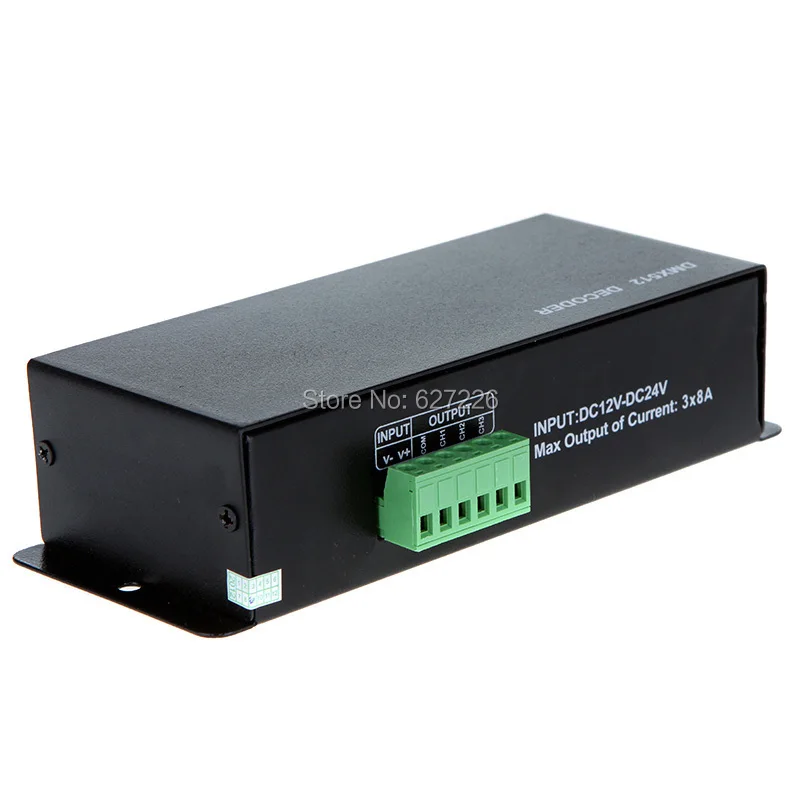 DC 12V 24V 4 канала DMX декодер светодиодный контроллер для RGB 5050 3528 полосы светильник и