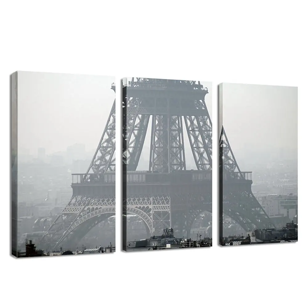 

3 pieces framed Wall Art Picture Gift Home Decoration Canvas Print painting Beautiful tower wholesale/XJDC-300-400-374