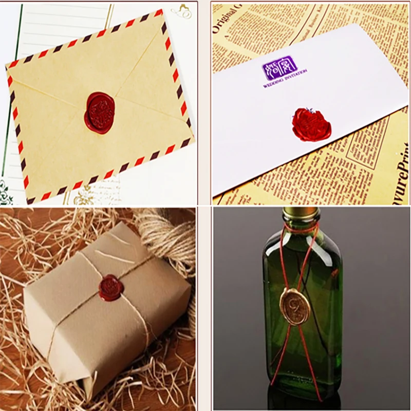 Восковая печать ручка из розового дерева набор ложек свадебные