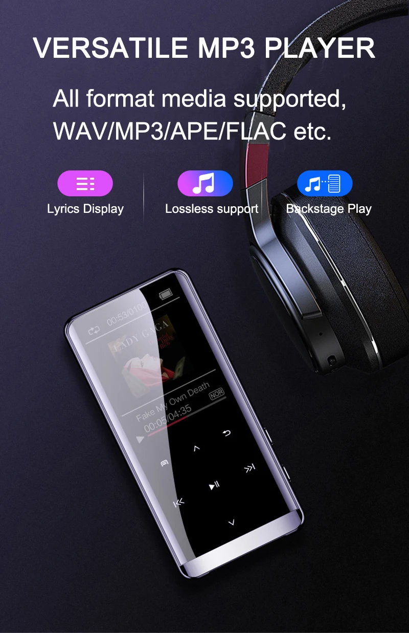 Savetek без потерь HiFi MP3 плеер 8 Гб 16 Гб Mp3 спортивные плееры музыкальный плеер аудио плеер сенсорный ключ с fm-радио диктофон