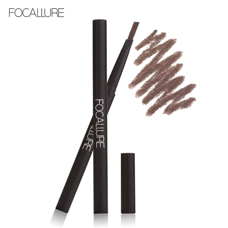 FOCALLURE, двойной карандаш для бровей, водостойкий, для увеличения бровей, натуральный макияж для глаз, карандаш для бровей