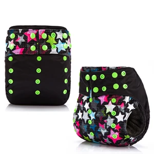 Pack of 2PCS Модные звезды, комплект из двух предметов! JinoBaby бамбуковый уголь подгузники многоразовые все в одном тканевый подгузник - Цвет: Pack of 2PCS