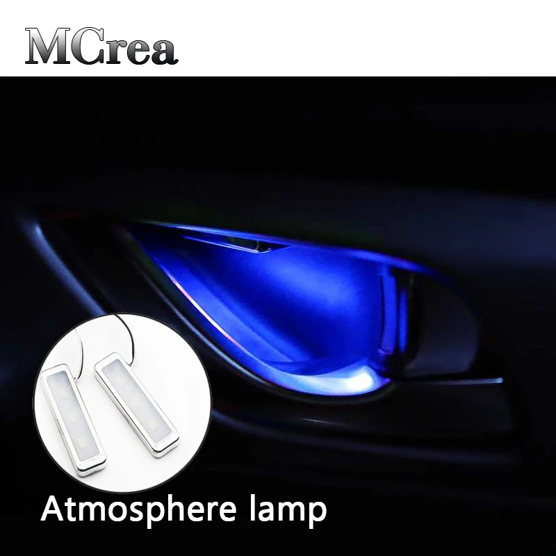 MCrea Универсальная автомобильная дверная чаша окружающие Огни Наклейки для Toyota Corolla CHR Yaris Nissan Qashqai J11 Juke Tiida аксессуары