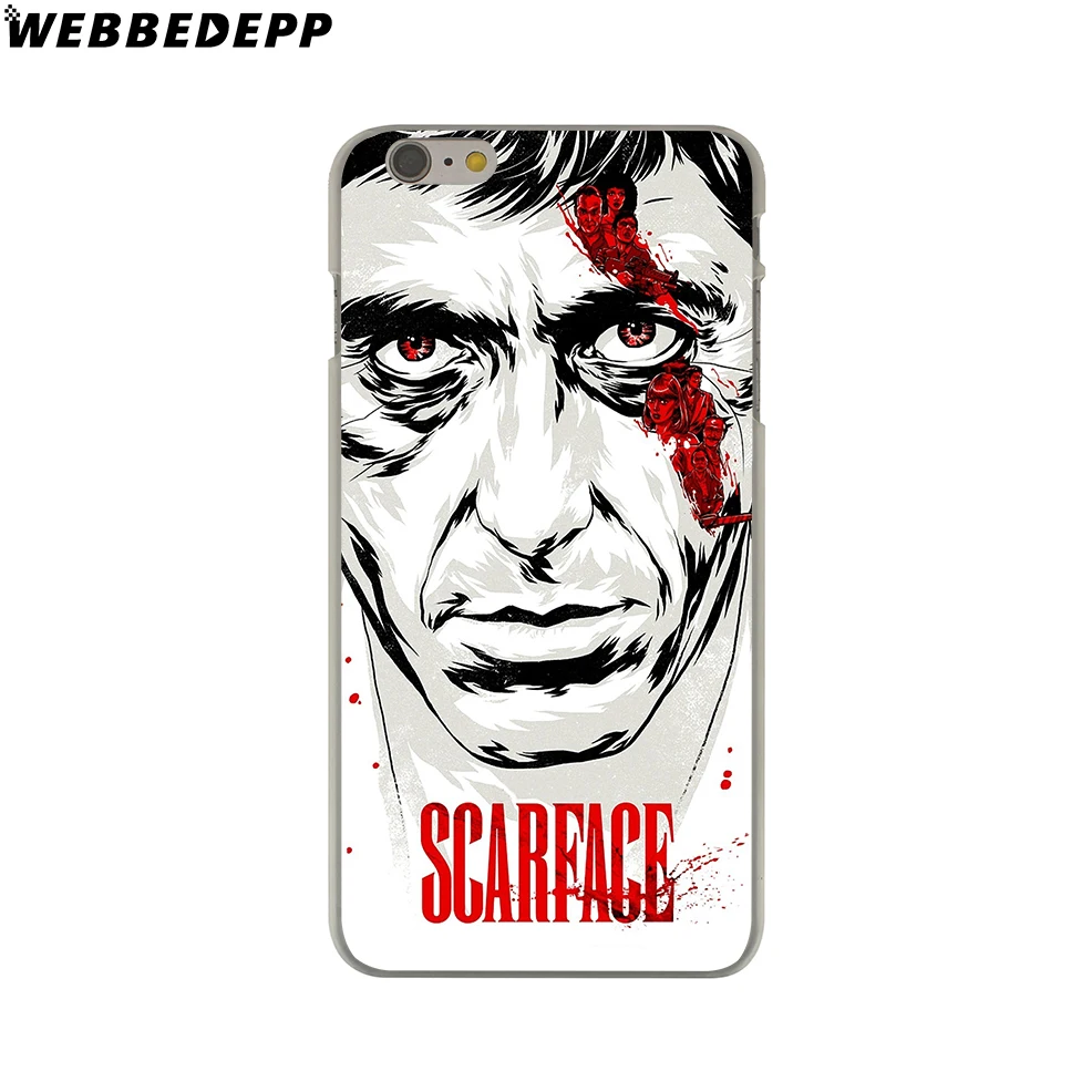 WEBBEDEPP Горячая Scarface Tony Монтана жесткий чехол для телефона для iPhone 4 4S 5C 5 5S SE 6 6S 7 8 Plus X XR XS 11 Pro Max задняя крышка