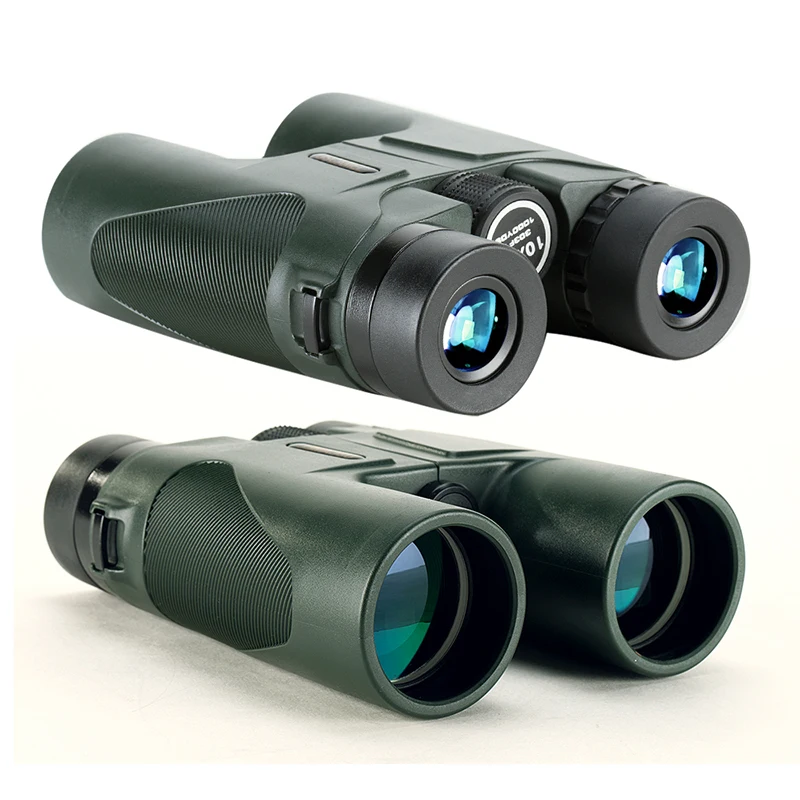 USCAMEL HD 10x42 BAK4 с высоким увеличением, охотничий телескоп с широким углом, профессиональный бинокль, Черный Армейский зеленый