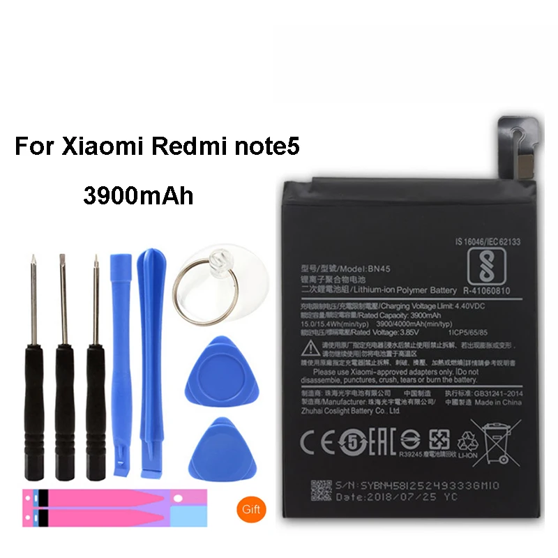 Оригинальный аккумулятор BN45 для мобильного телефона Xiaomi Redmi Note 5 реальная емкость