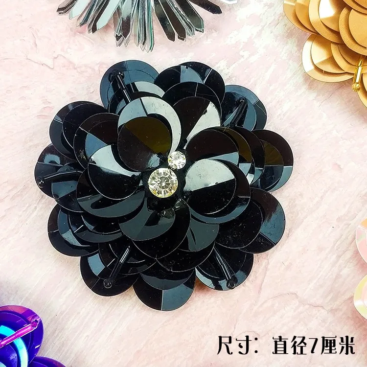 2019 NEW Multicolor flower sequined Rhinestones bead brooch patches sew on clothes shoes bags decoration DIY | Дом и сад
