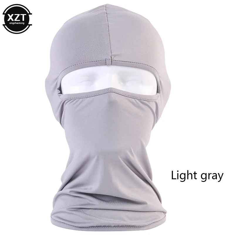 Light gray Уличный спортивный мотоциклетный маска для лица Зимний теплый для катания на лыжах Сноуборд ветер Кепка полиция Велоспорт Балаклавы маска для лица и шеи тактическая маска - Цвет: Light gray