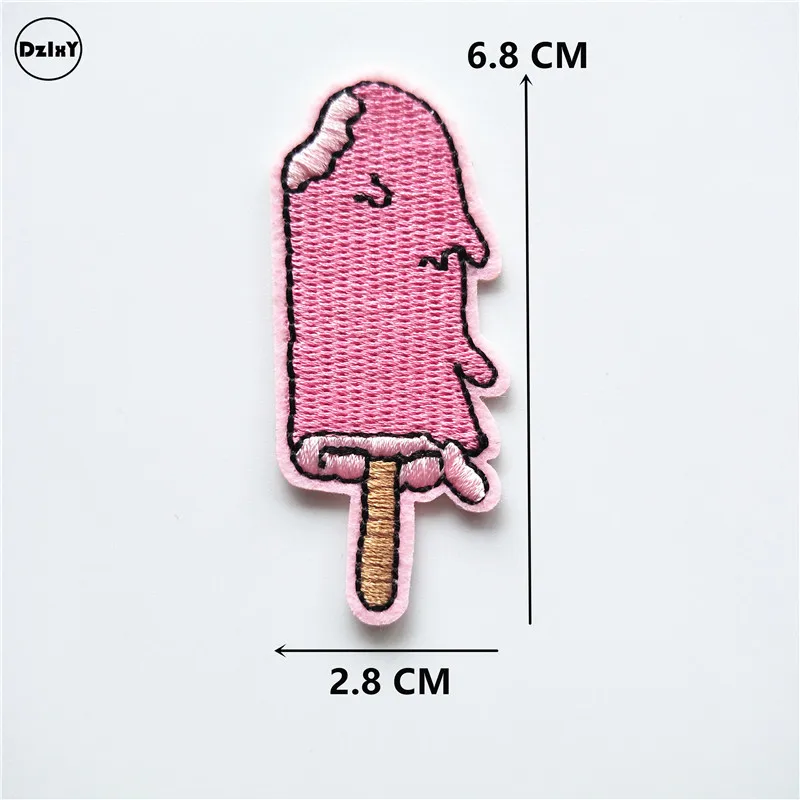 1 PCS G 1 1 шт. очки вышитые патчи железные патчи для одежды DIY полосатая одежда попкорн наклейки на заказ мороженое значки@ G - Цвет: 1 PCS G 1