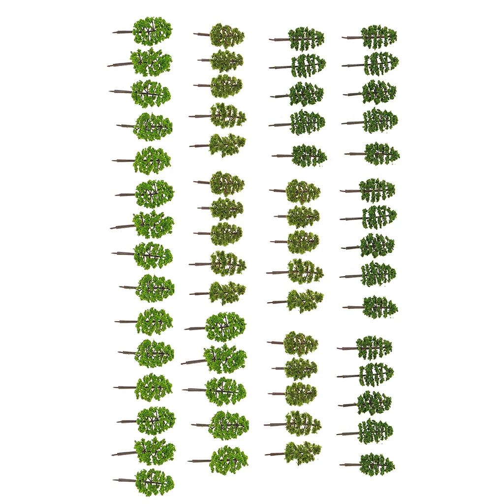 60 шт. модель деревьев макет поезда железная дорога диорама миниатюрный пейзаж