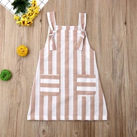 pudcoco summer toddler baby girl clothes sleeveless striped strap dress casual pockets summer sundress
