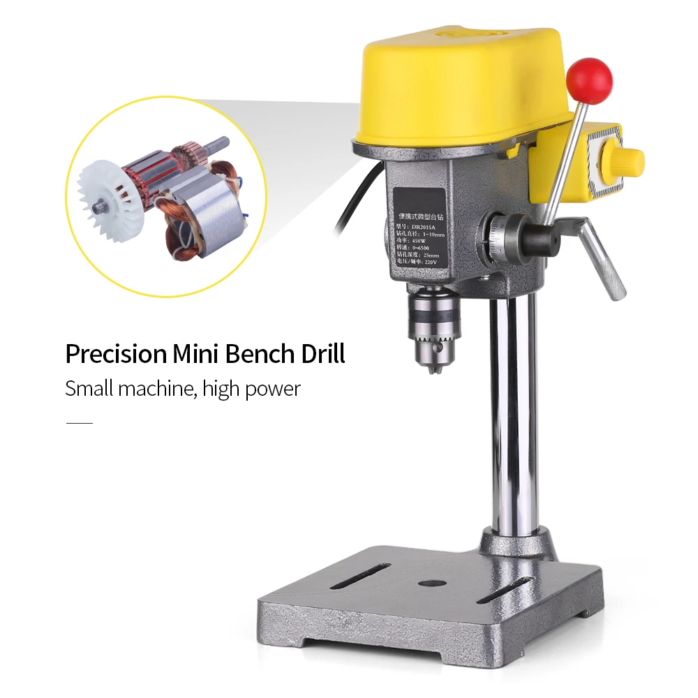 Min Bench электрическая дрель AC 220 В 450 Вт сверлильный стол прессовального станка сверлильный Стенд Настольный зажим мини-сверло для электроинструментов с ЧПУ