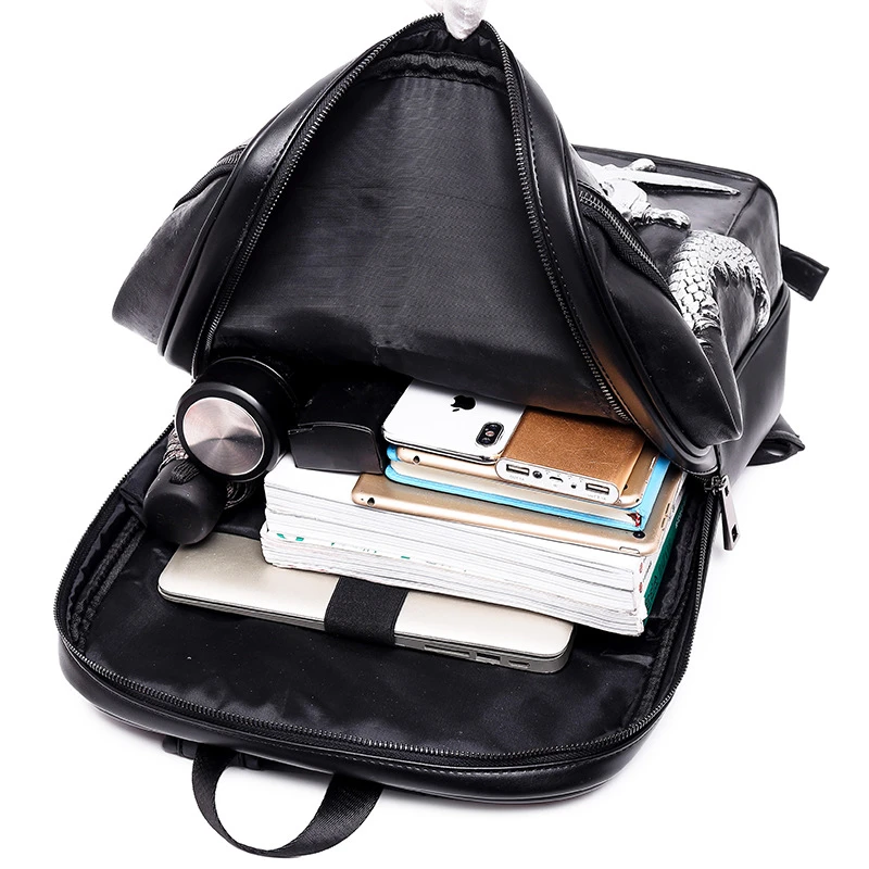 

3D Pirat PU Leather Backpack Fashion Men Backpack School Big Laptop Bags Cool Travel Bags Girls Vintage Rivets Halloween Bags