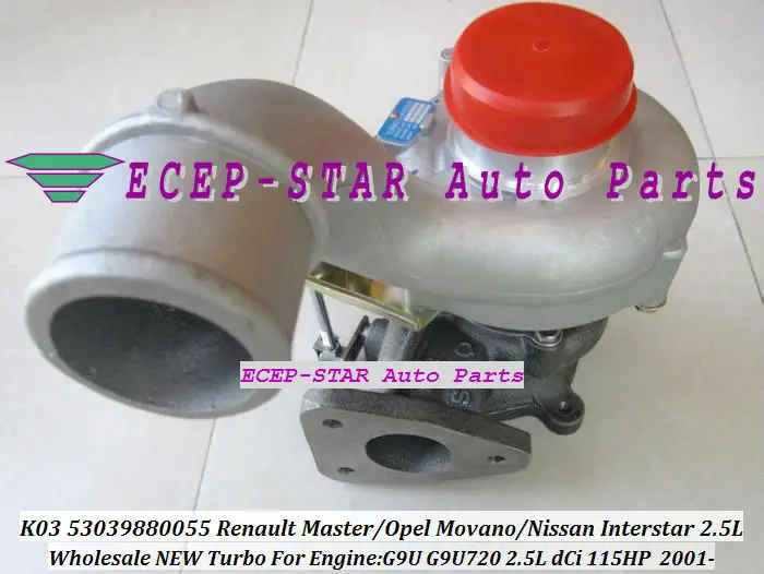 K03 055 53039700055 53039880055 8200036999 Турбокомпрессор для Renault Master 2.5DCI Opel Movano 01 2006 2.5L DTI