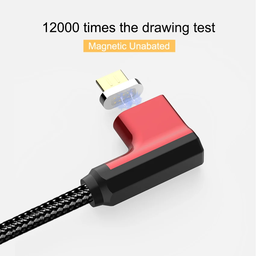 2 в 1 Магнитный 90 градусов 1 м микро USB кабель Быстрая зарядка данных 5V2A Плетеный Тип C L форма зарядное устройство для Xiaomi samsung
