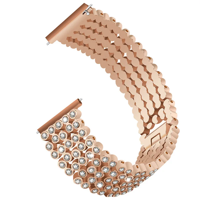 Fashion Luxury Women Watch Bands For Fitbit Versa Lite Stainless Steel Diamond Wristband Replacement Strap Diamonds Hook Buckle | Наручные