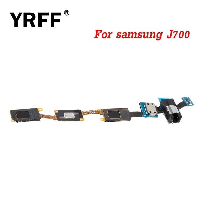 Для samsung Galaxy J7 J700 J700F J7008 док-станции с портом USB Зарядное устройство для зарядки с гибким кабелем Micro USB Порты и разъёмы Замена Сенсор