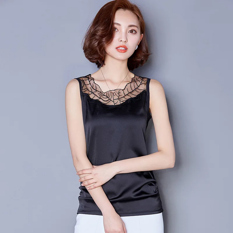 Открытая кружевная жилетка в стиле пэчворк однотонная короткая майка большого