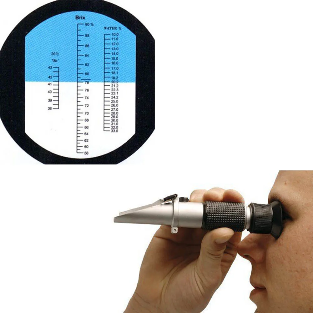

Refractometer Honey Beekeeper Water Sugar Content Brix 58-92% Water 10-33% Handheld Tool SDF-SHIP