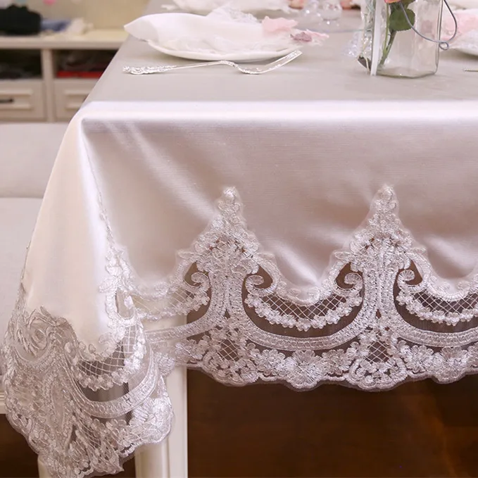 Style 1 Роскошная розовая кружевная скатерть в европейском стиле, круглая скатерть, чайный столик, полотенце, свадебное украшение, скатерти принцессы - Цвет: Style 1