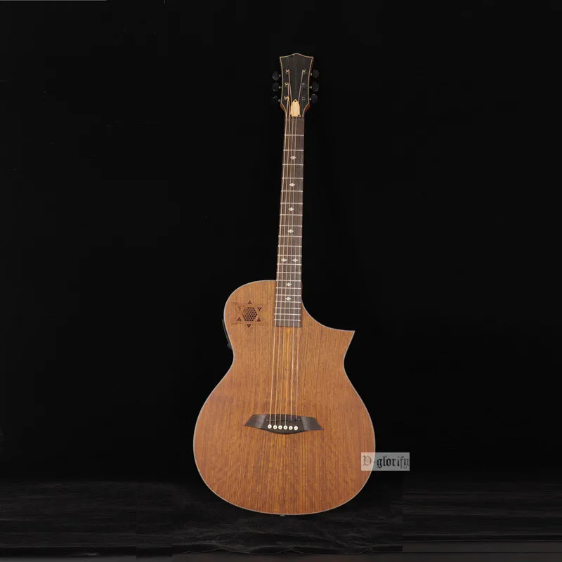 Ручная работа полная hickory деревянная высококачественная акустическая гитара с эквалайзером с тюнером/отличный звук гитары ra elétrica d