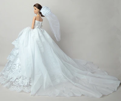 Дешевое свадебное платье для куклы Барби принцессы Одежда|dress craft|dress twowedding dress square