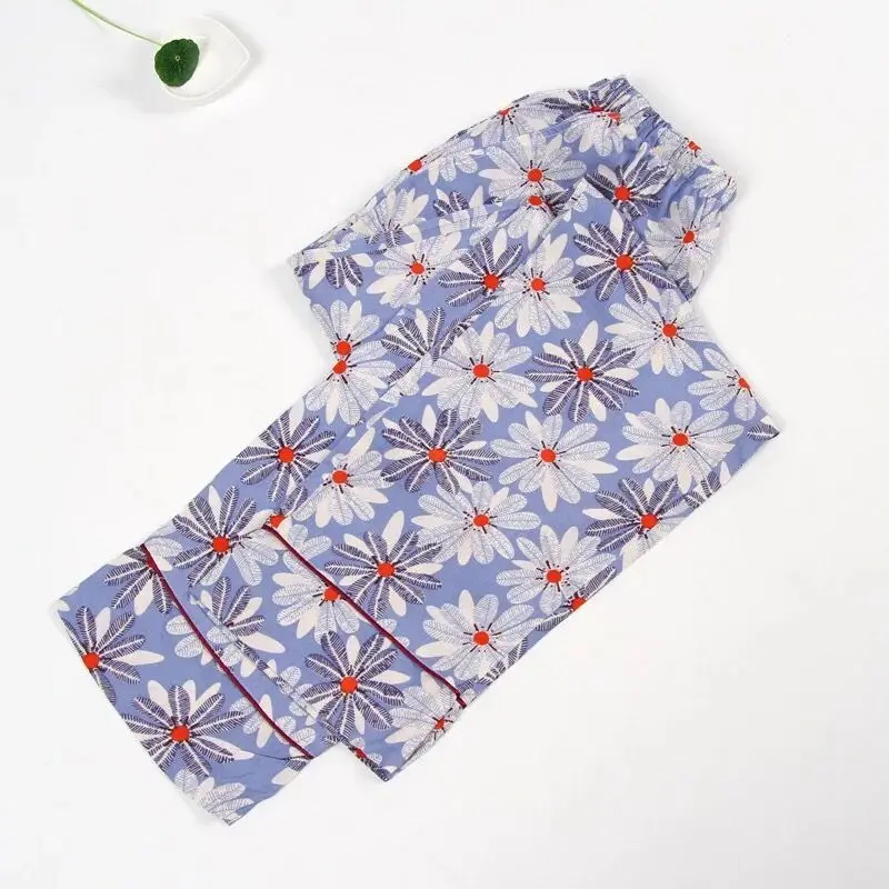 Женские пижамные штаны новая модель пижама из 100% хлопка брюки для отдыха