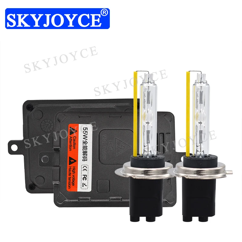 SKYJOYCE 55 Вт H7 H11 Canbus hid Kit авто балласт 5500 к HID Лампа H1 9012 D2H FastBright фара|Передние LED-фары