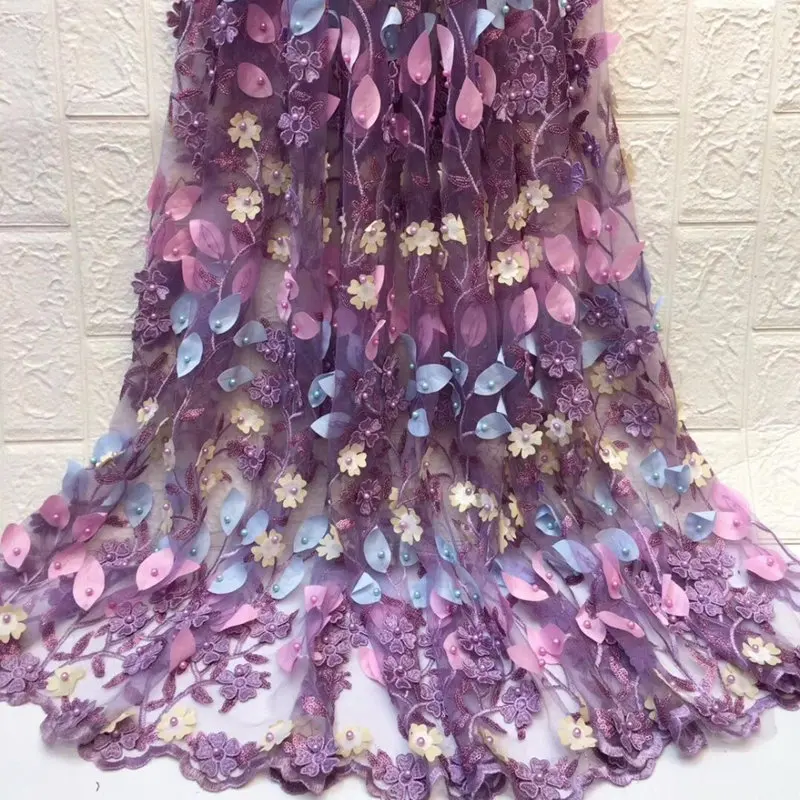 2018 новейший дизайн большой тяжелый Свадебное кружево Африканский французский