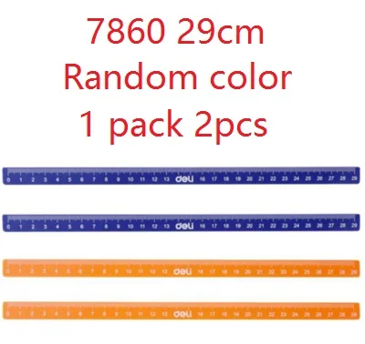 7860 29cm 2pcs 1 упаковка 2 шт. Магнитная прямая Линейка 19 см 29 см длина синий оранжевый цвета магнитная полоса Deli 7850 7860 - Цвет: 7860 29cm 2pcs