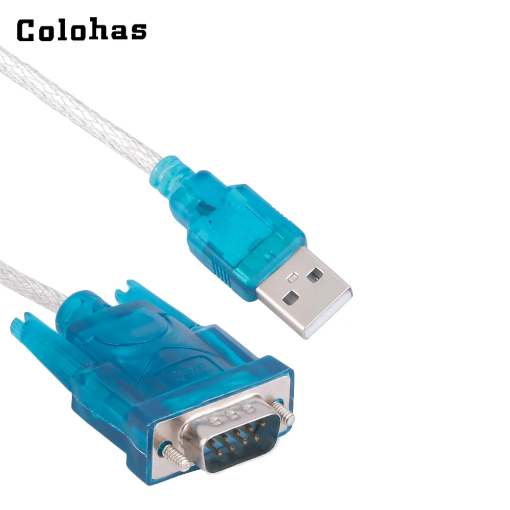 80 см синий USB 2 0 к RS232 COM порт кабель 9 pin DB9 адаптер конвертер Поддержка Windows 7 8 98 SE ME