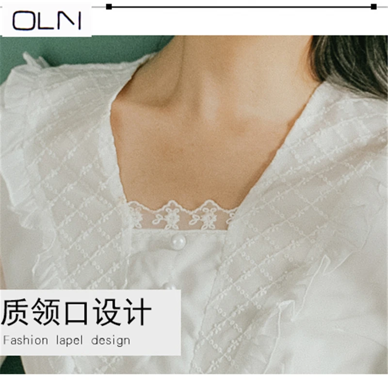 Платье Vestidos корейское летнее Новое поступление кружевное шифоновое Ретро