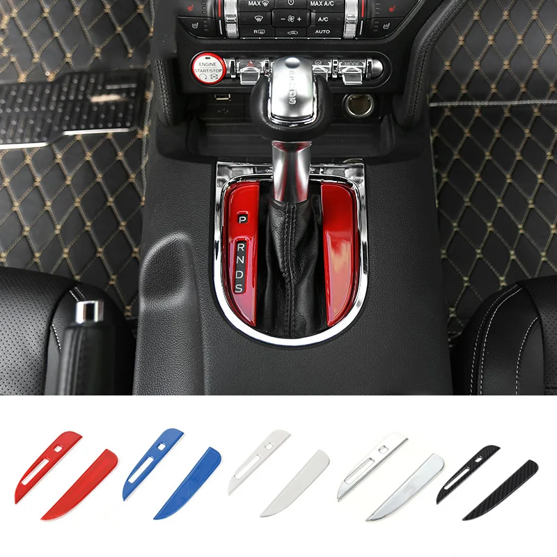 

MOAPI Car Interior Gears Shift Panel Decoration Trim Transmission Cover ABS Stickers For Ford Mustang 2015 Up Car Styling