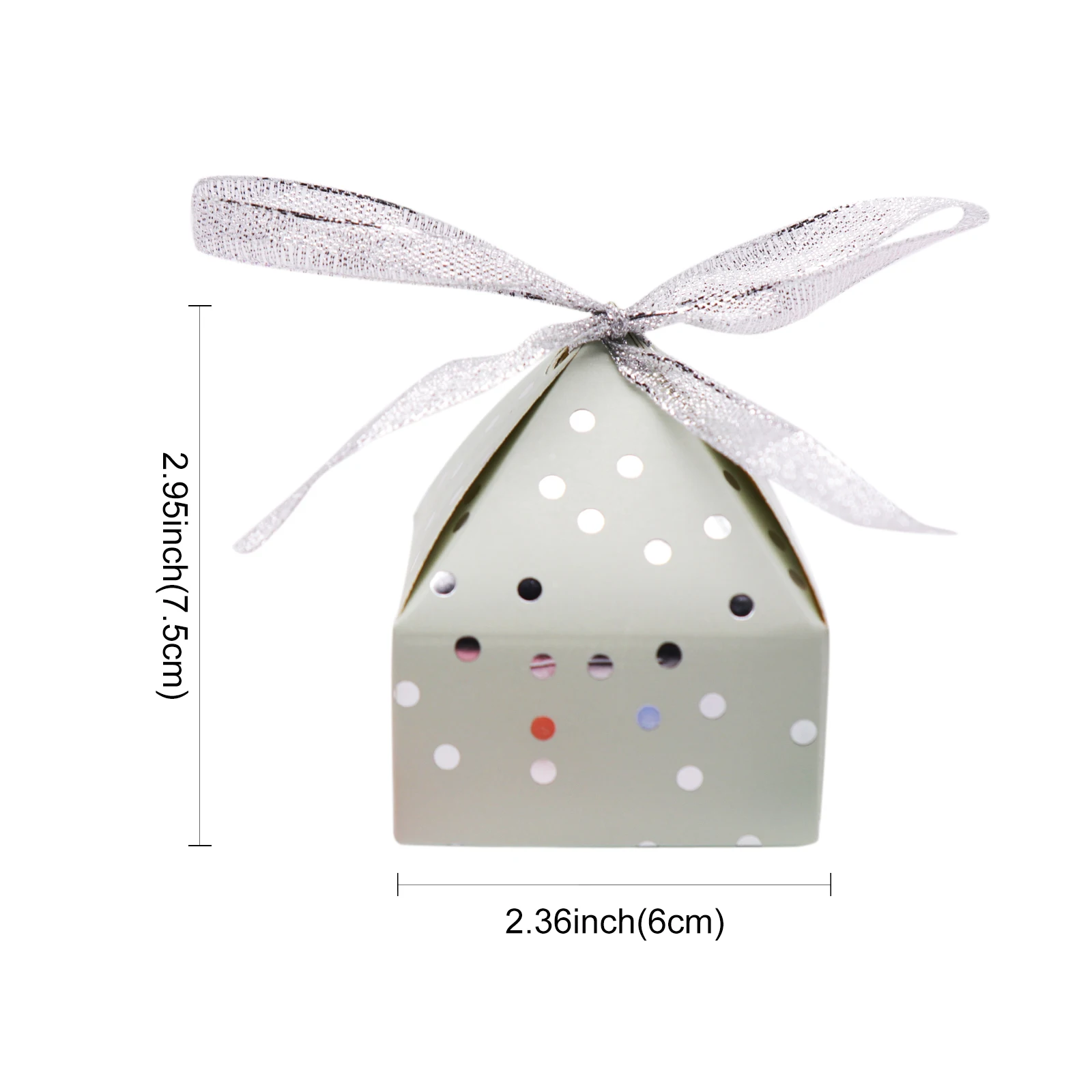 6x6x7.5cm Birthday Party Bronzing Dot Pink/Blue Paper Candy Box Wedding Chocolate Baby Shower Festival Decorations | Дом и сад