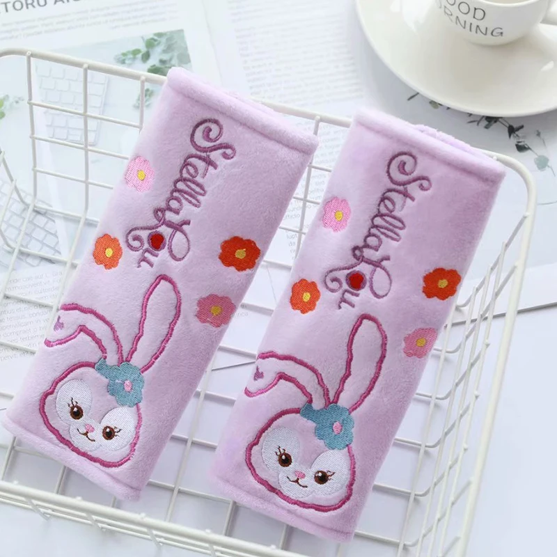 1 пара caroon Стелла Cinnamoroll Собака Дораэмон автомобиль плюшевая подушка для шеи Покрытие ремня безопасности Новинка детская мягкая игрушка