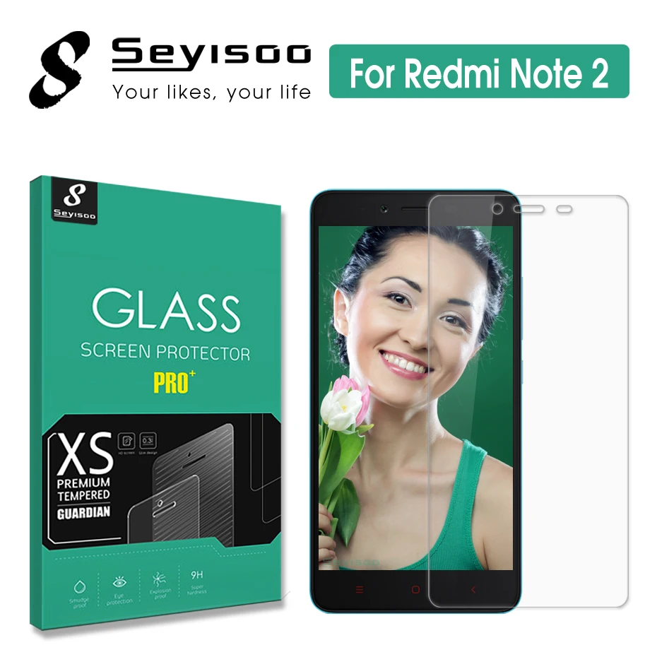 100% оригинальное защитное закаленное стекло бренда Seyisoo для Xiaomi Redmi Note 2 Note2 Xiomi Premium
