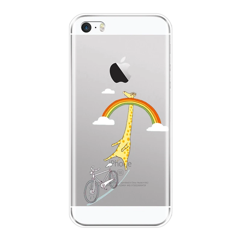 Задняя крышка для iPhone 5 5C 5S SE 4 4S unny милый олень жираф животное Kawaii абстрактный