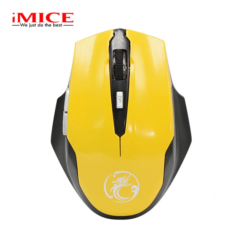 Yellow Sound Imice 2,4 ГГц Бесшумная беспроводная мышь, игровая эргономичная мини оптическая USB компьютерная Тихая кнопочная мышь, мыши для геймера, для ПК, ноутбука - Цвет: Yellow Sound
